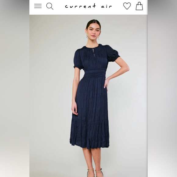 Current Air Dresses & Skirts - Current Air Pleated Midi Dress